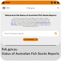 Preview of image of Australian Fish Stock Report (SAFS) website