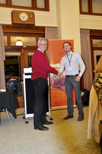 Photo of FRDC ED Patrick Hone and student John Ford