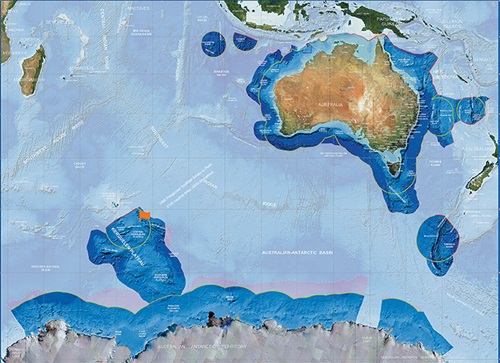 Map of Australia"s maritime jurisdiction