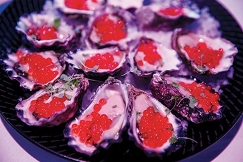 Photo of seafood at the awards night