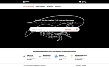 Screenshot of fishnames.com.au