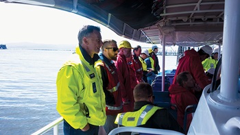 Photo of a field expedition to Hideaway Bay in south-east Tasmania