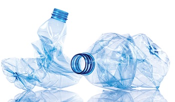 Photo of crushed plastic bottles