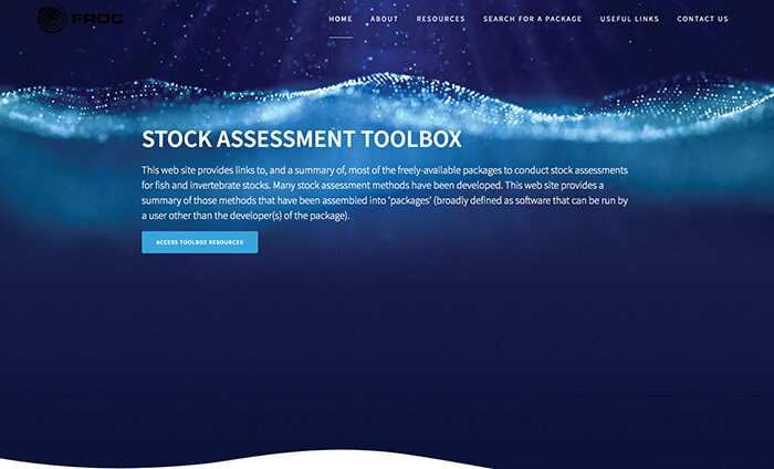 Stock assessment toolbox website homepage