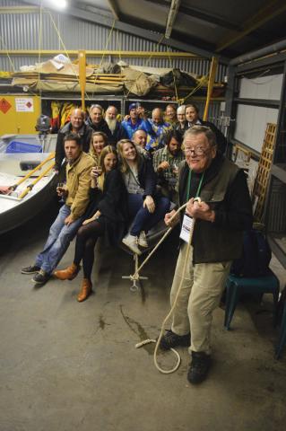 ASFB founding member and former president Richard Tilzey, a retired fisheries scientist, pictured here with participants at the 2017 Albany conference encapsulating the convivial nature of society events