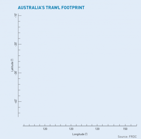 Map showing Australia's Trawl Footprint