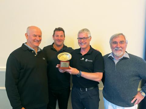 Pictured at the WADA workshop are (from left) WADA Executive Officer Harry Peeters,WADA member Craig Fox, FRDC Managing Director Dr Patrick Hone and workshop chair Professor Keith Sainsbury. Photo: Supplied
